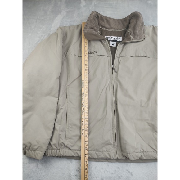 Columbia Sportswear Company Men's XL Tan Fleece Lined Zip Up Jacket Outdoor - Picture 4 of 11